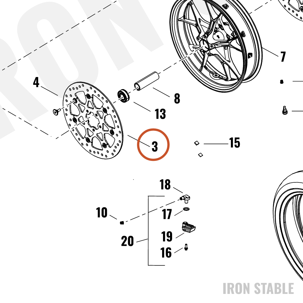 Harley-Davidson Rotor, Brake, Fr, 320x4.5, Hub, Sil