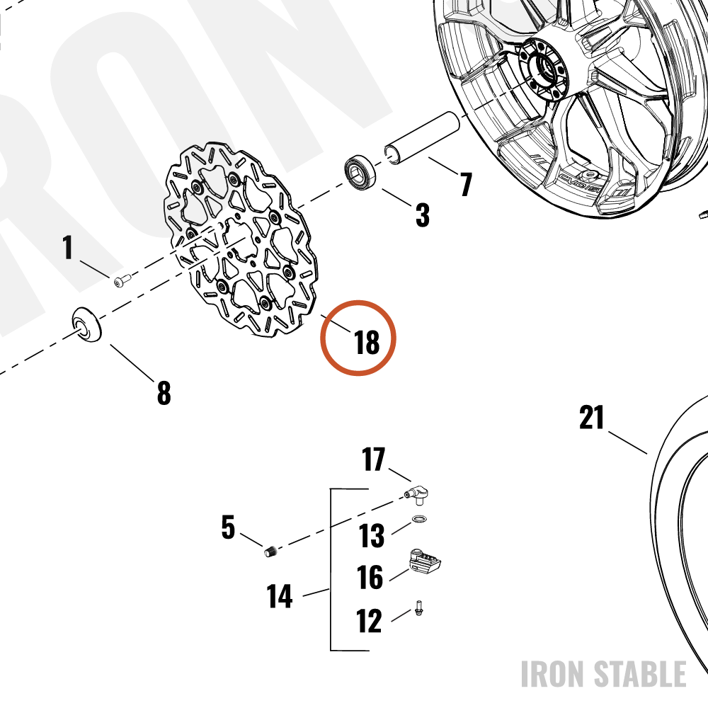 Harley-Davidson Rotor, Brake, Fr, 320x4.5, Hub