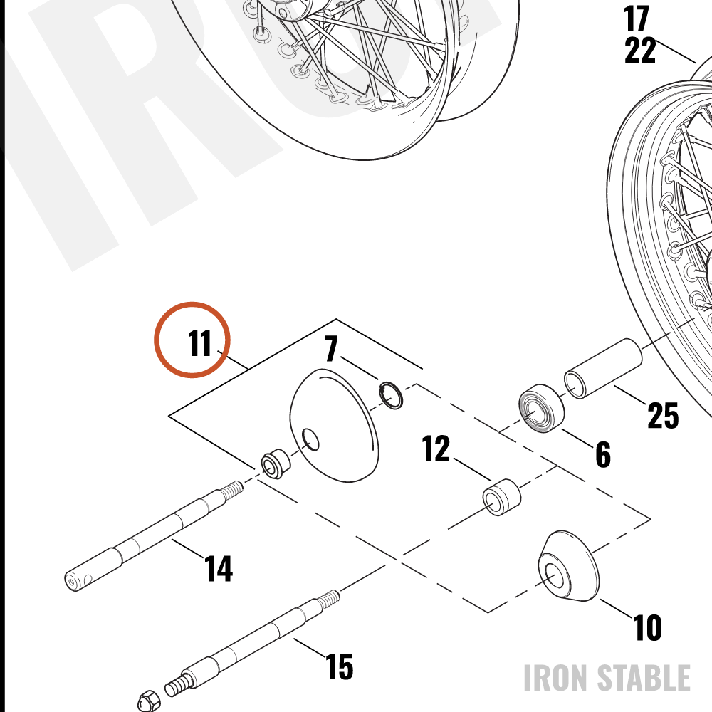 Harley-Davidson Hub Cap Assembly, Front/Chrome