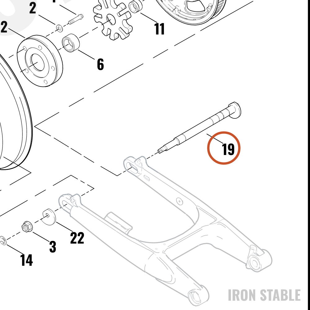 Harley-Davidson Axle, Rr