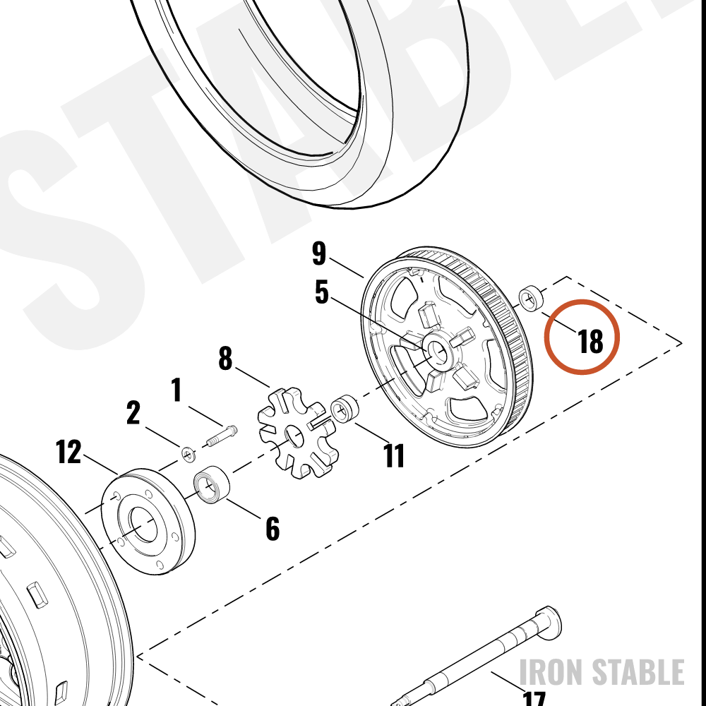 Harley-Davidson Spacer, Lh/Rr, Whl Brng/Zinc Plt