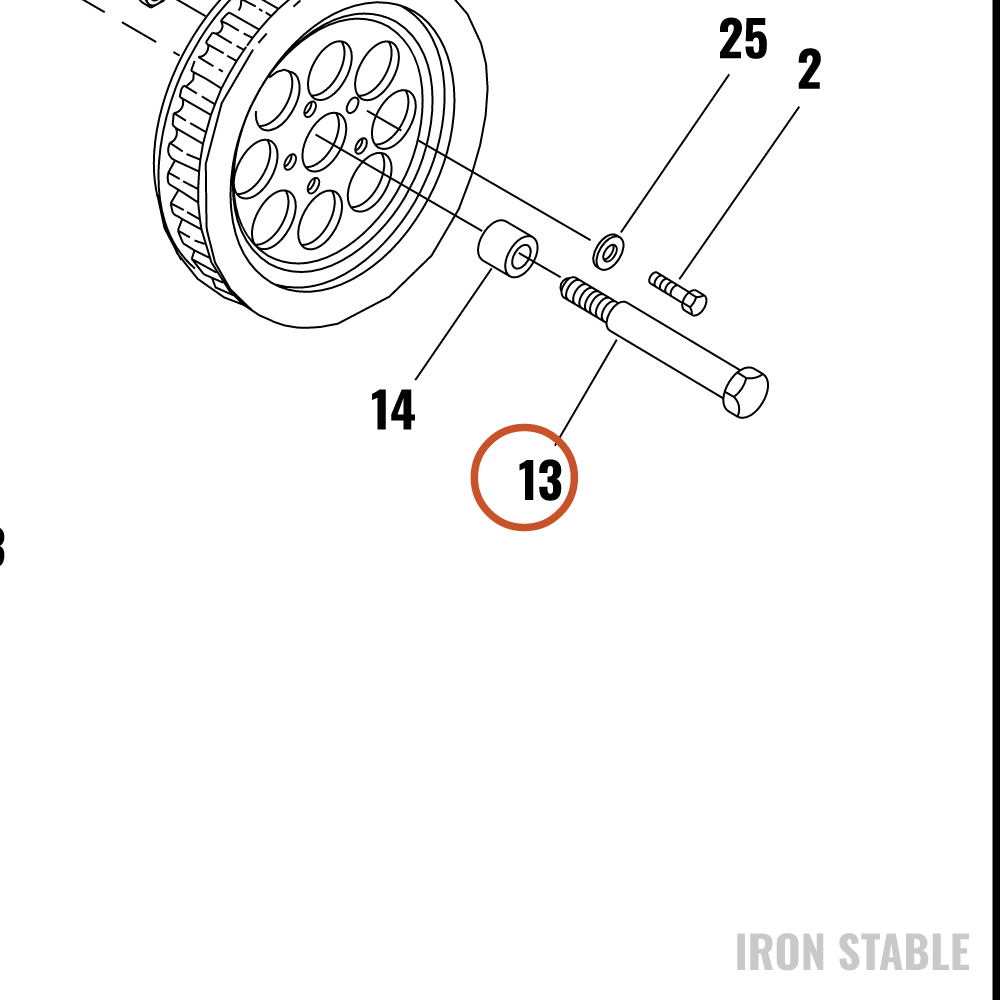 Harley-Davidson Axle Kit, Rear, Sportsters