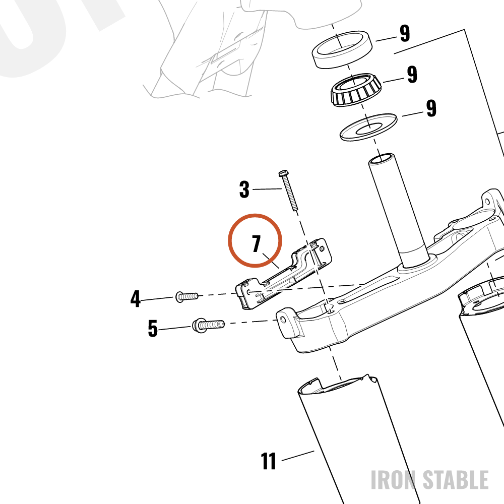 Harley-Davidson Bracket, Front-Abs Brakeline