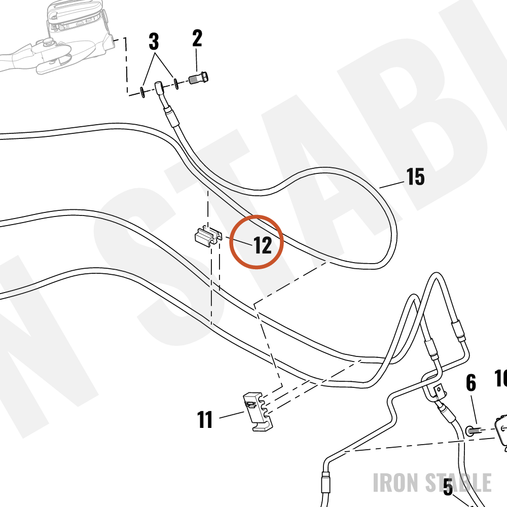 Harley-Davidson Bracket, Brakeline, Triangle