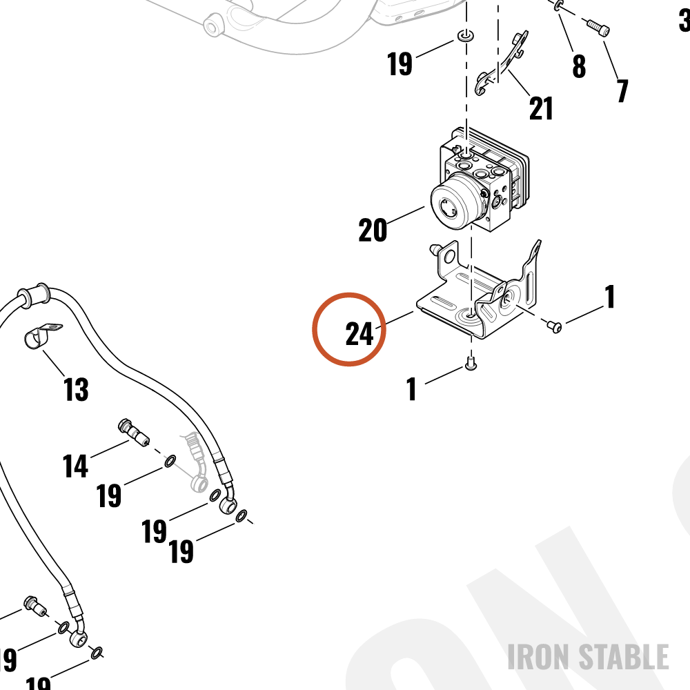Harley-Davidson Brake Misc Component, Bracket, Ehcu