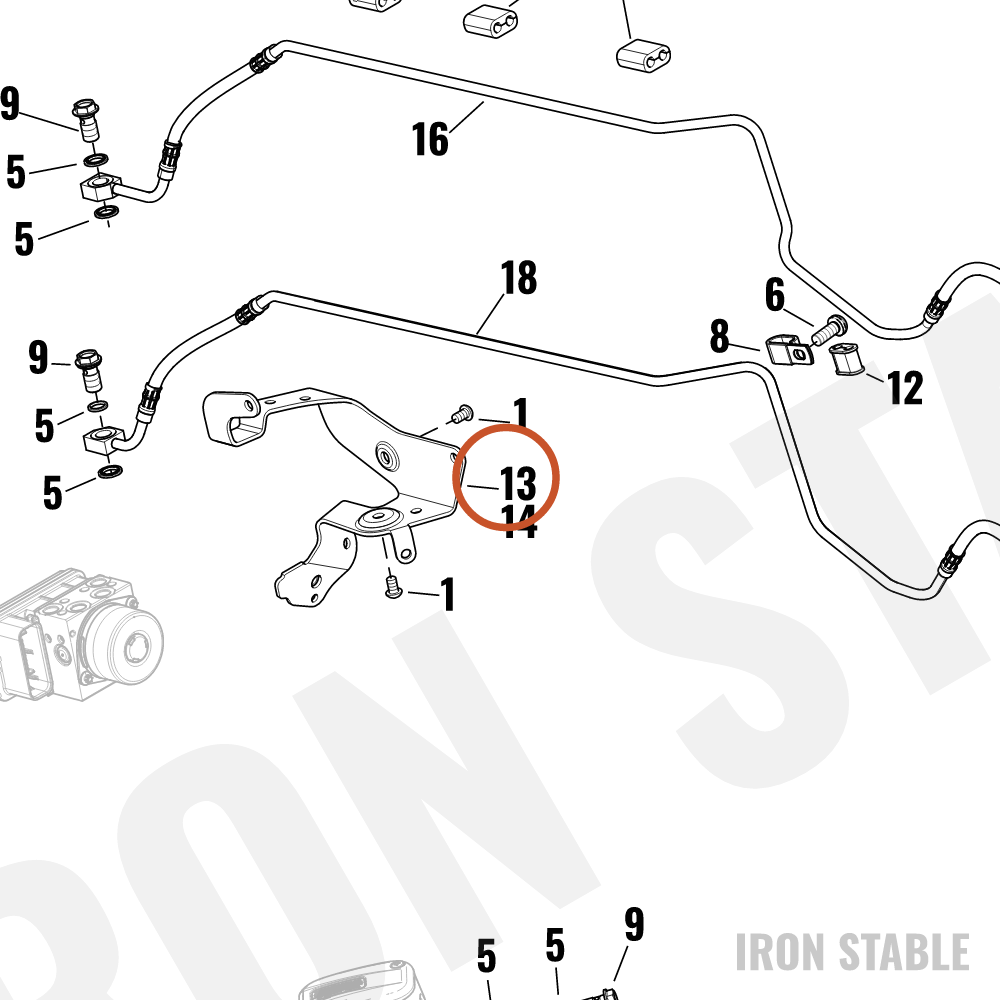 Harley-Davidson Bracket, Brake Mounting, Without Preload A