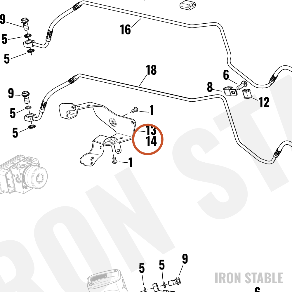 Harley-Davidson Bracket, Brake Mounting, With Preload Adj