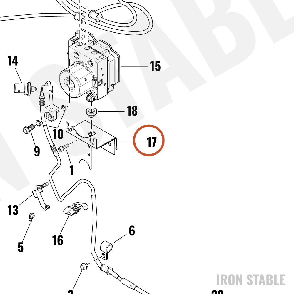 Harley-Davidson Bracket, Brake Mounting, Ehcu