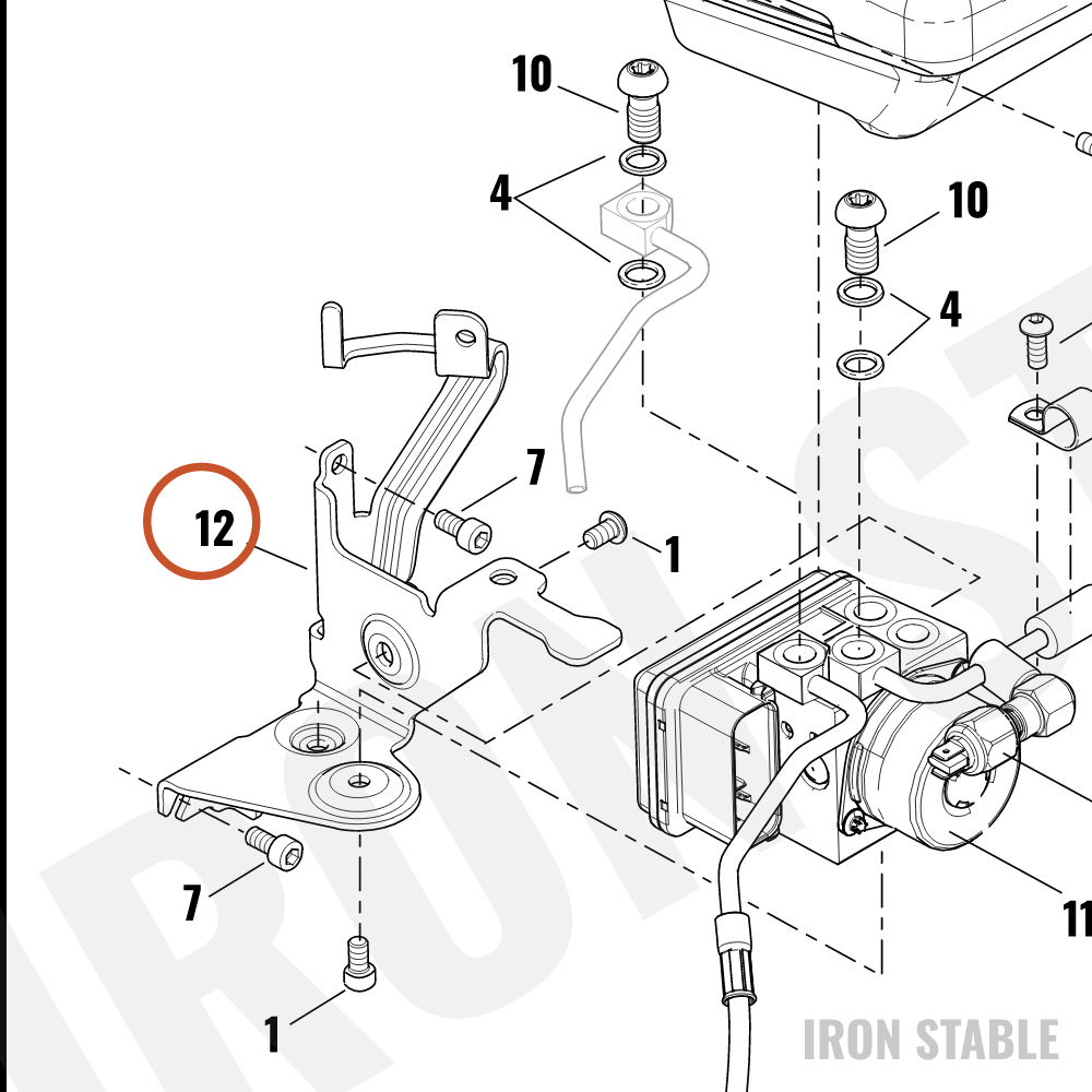 Harley-Davidson Bracket, Brake Mounting, Ehcu