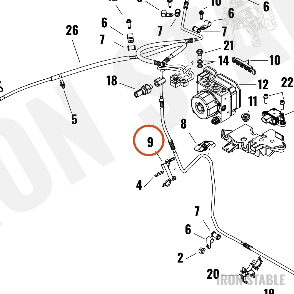 Harley-Davidson Bracket, Brake Mounting, Frame