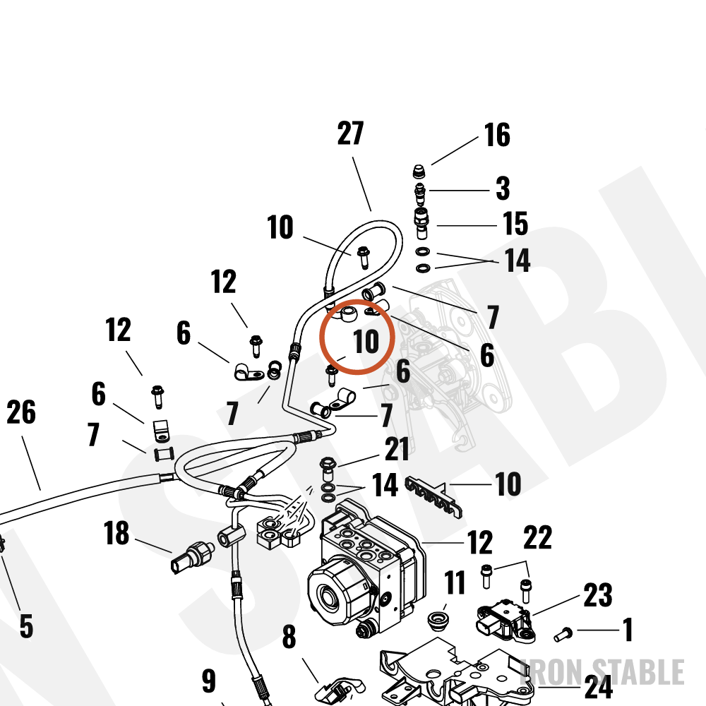 Harley-Davidson Bracket, Brake Mounting, Brakeline Alignme