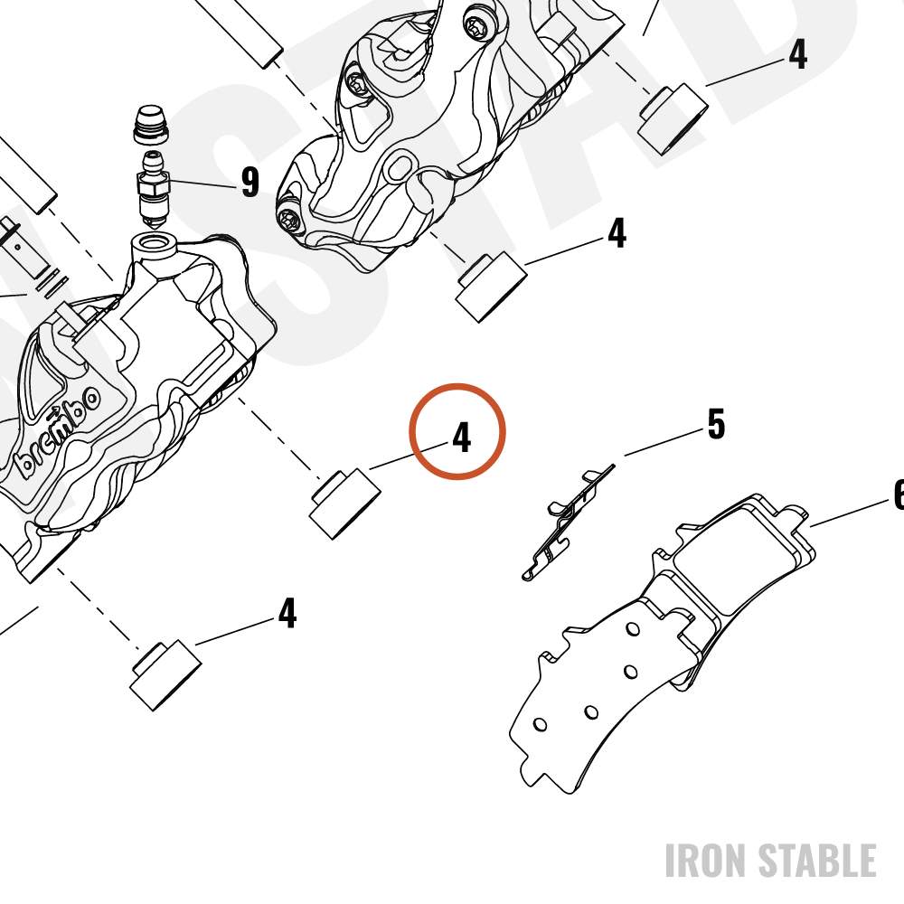 Harley-Davidson Brake Misc Component, Caliper Spacer, 