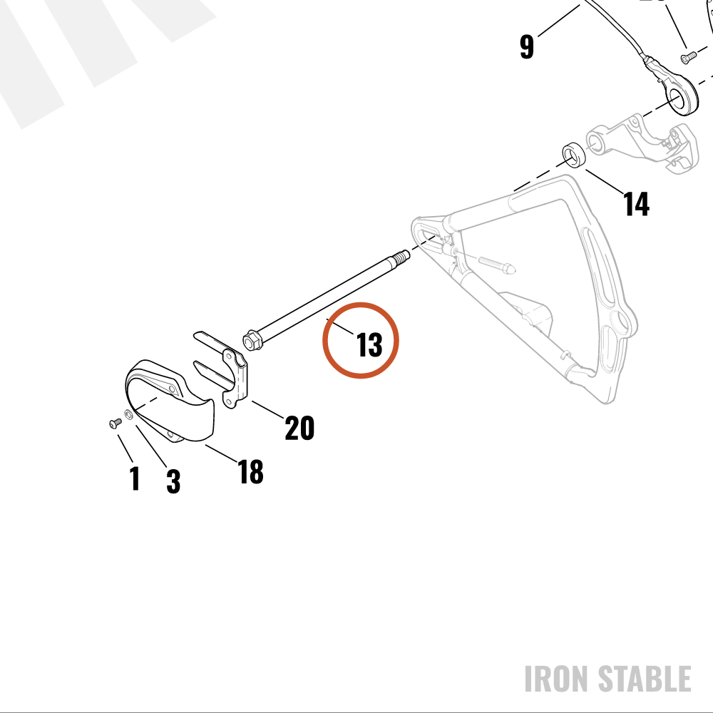 Harley-Davidson Axle Assembly, Rr