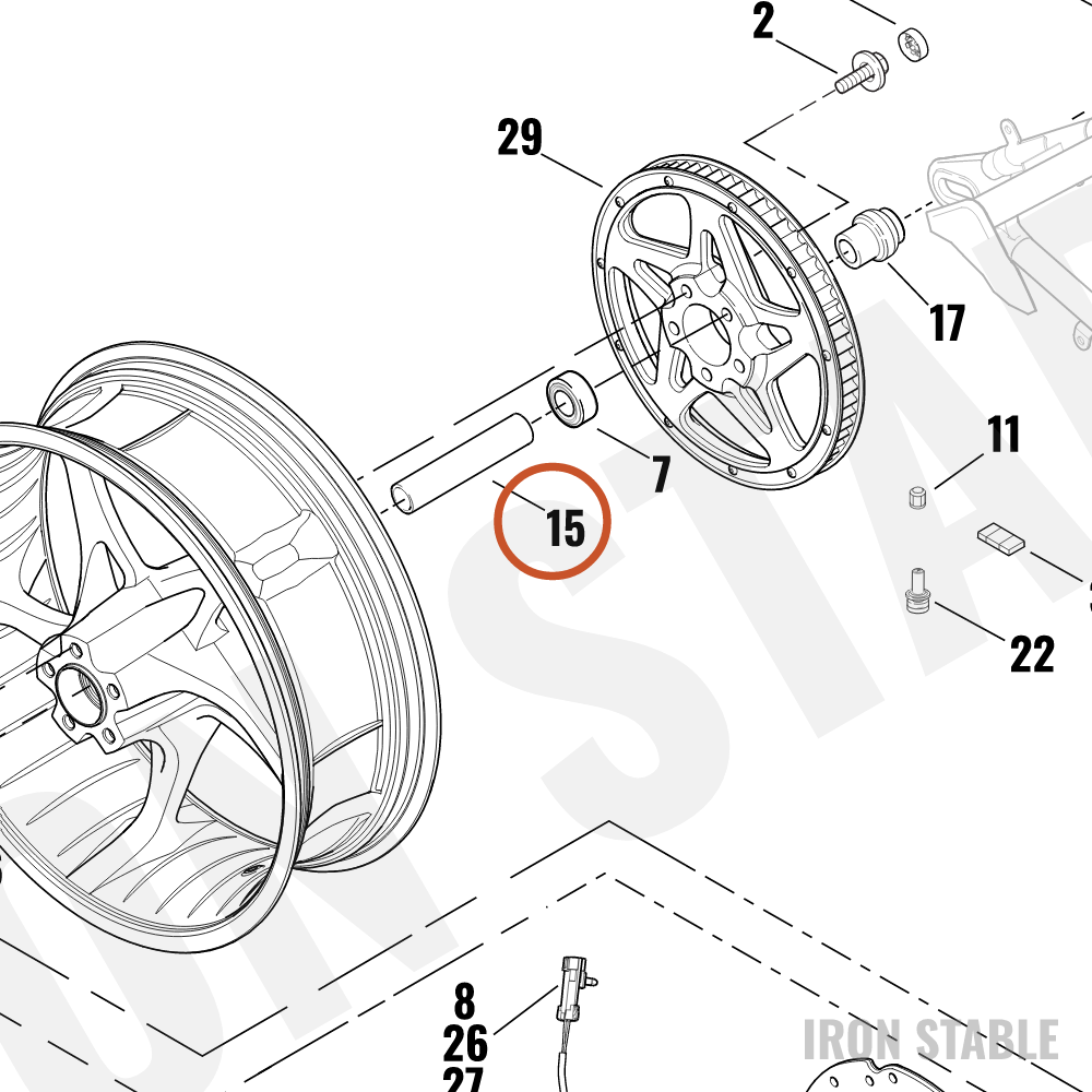Harley-Davidson Sleeve, Spacer, Rr Whl Brng
