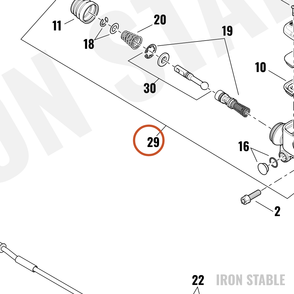 Harley-Davidson Brake Ma Cyl Assembly, Rear