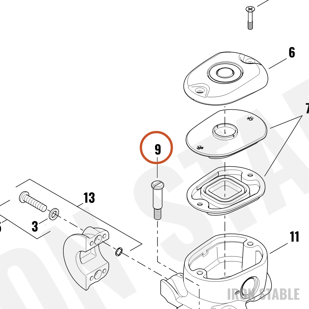 Harley-Davidson Pivot Pin, Brake Master Cyl