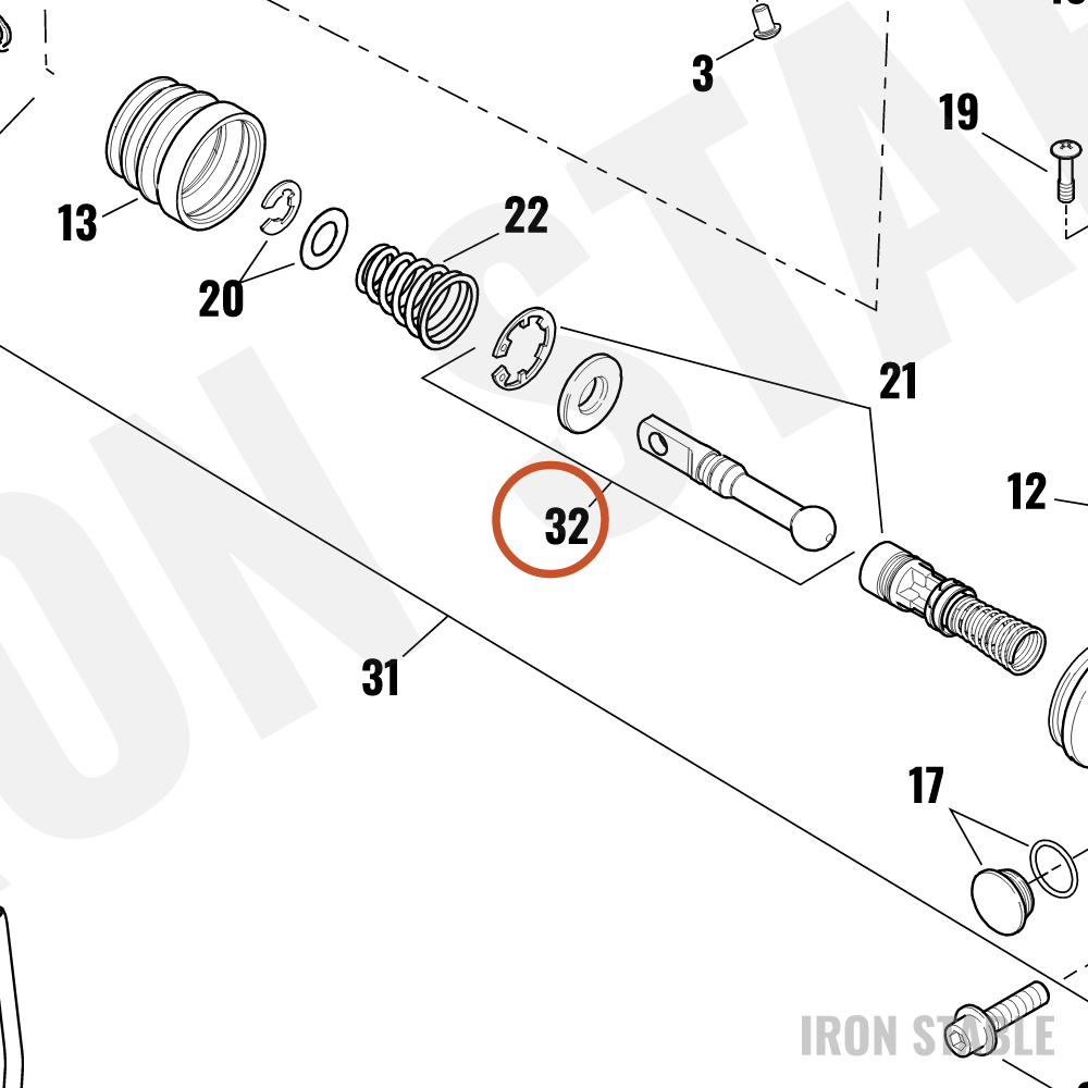 Harley-Davidson Pushrod Kit, Rr Master Cyl