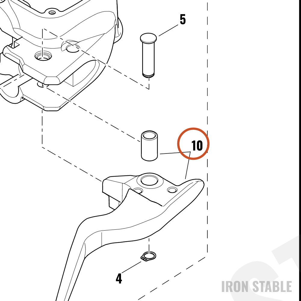 Harley-Davidson Lever, Fr Brake, Sgl