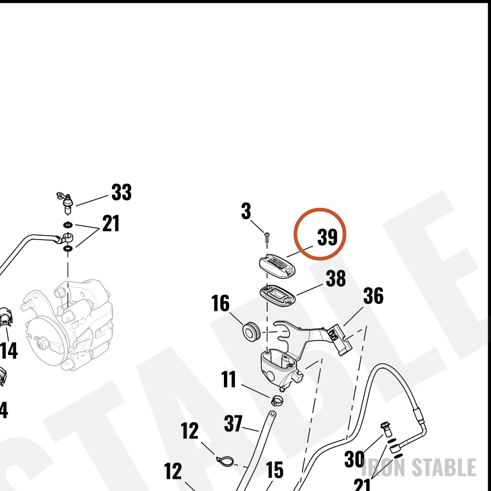 Harley-Davidson Cover, Reservoir, Brake Master Cyl