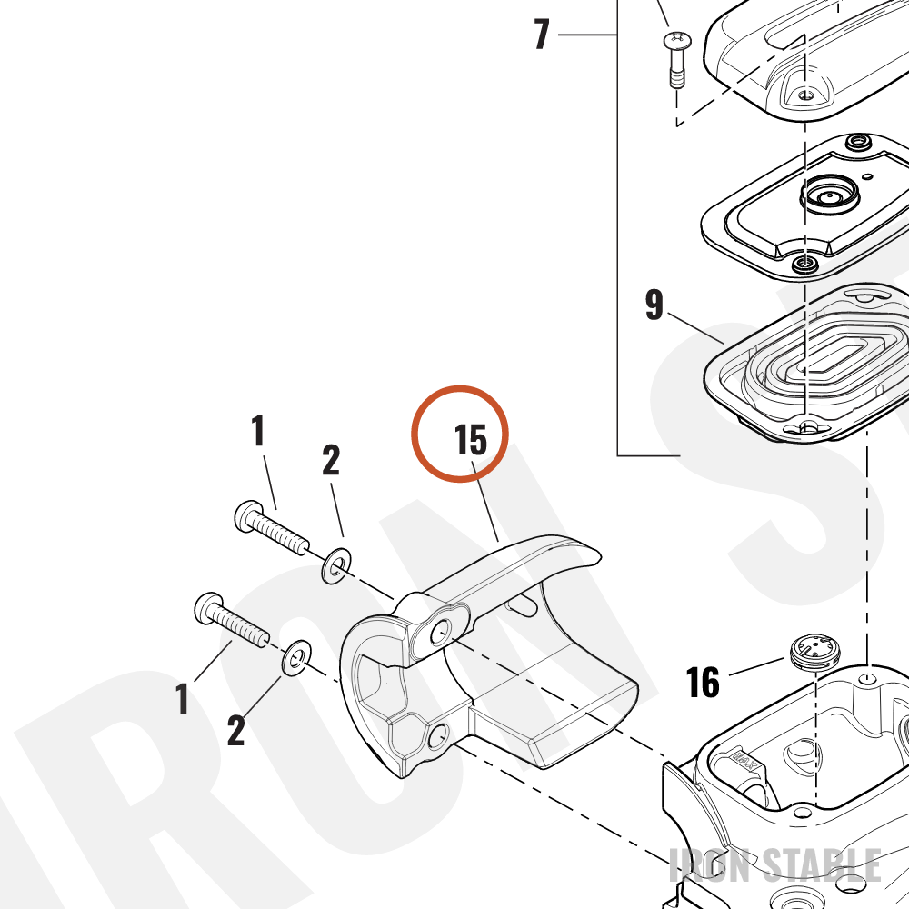 Harley-Davidson Clamp, Master Cyl, Front Brake