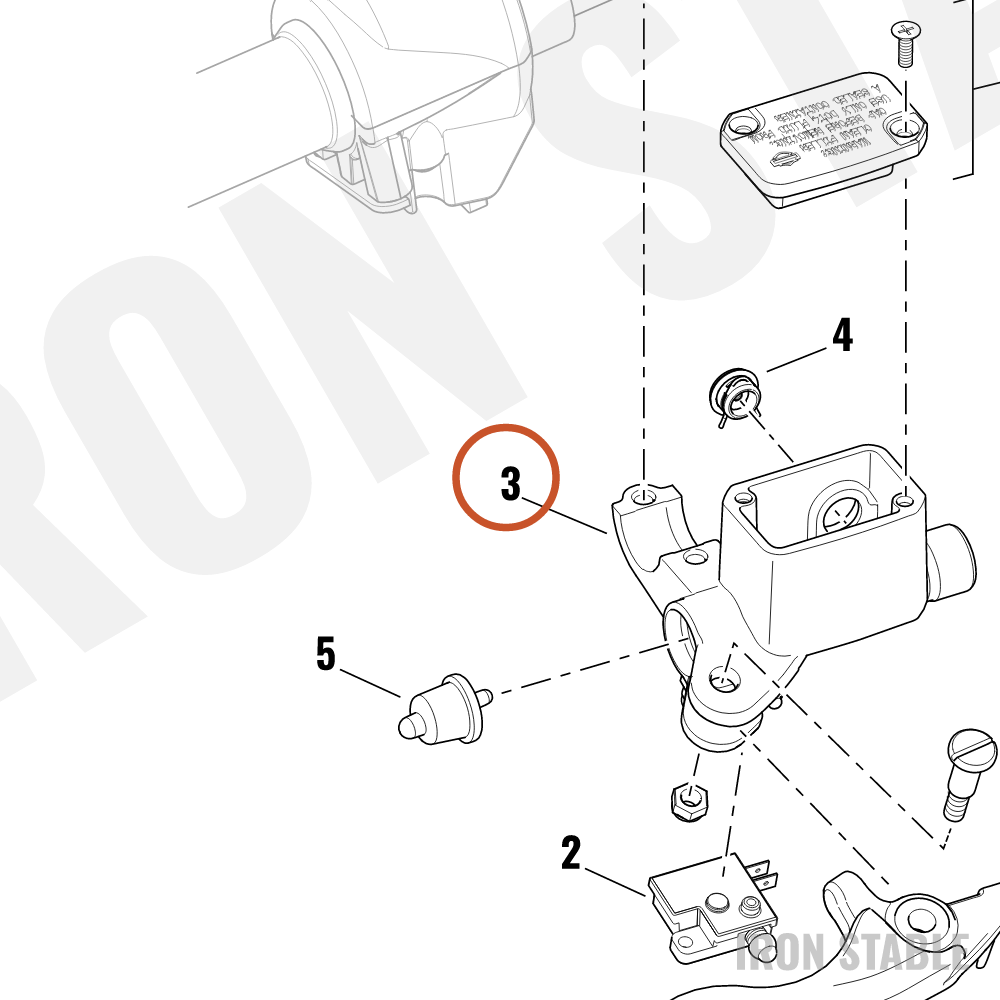 Harley-Davidson Brake Master Cyl Assembly, Front