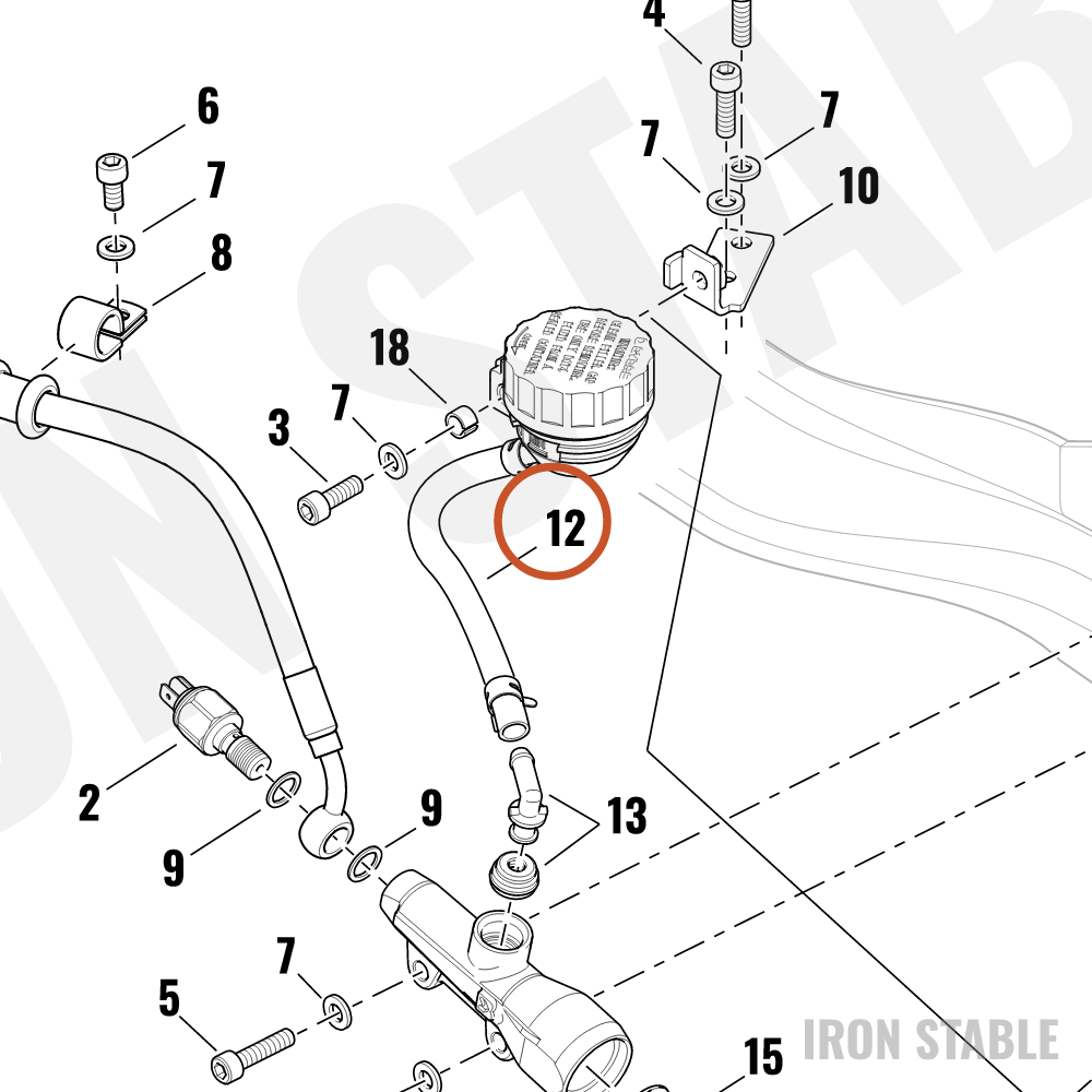 Harley-Davidson Reservoir, Brake Master Cyl, Rear