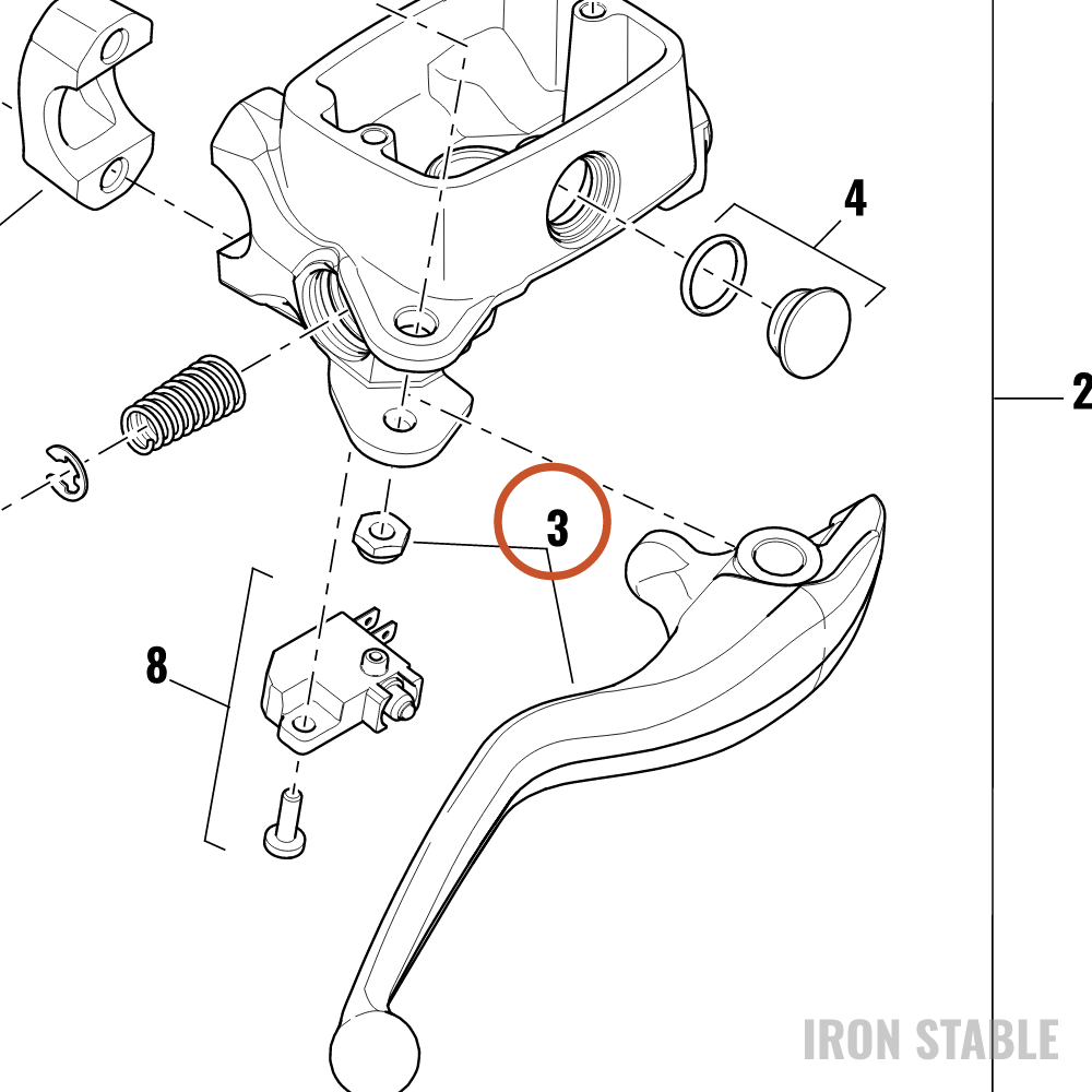 Harley-Davidson Lever, Fr Brake, Lvr Assembly