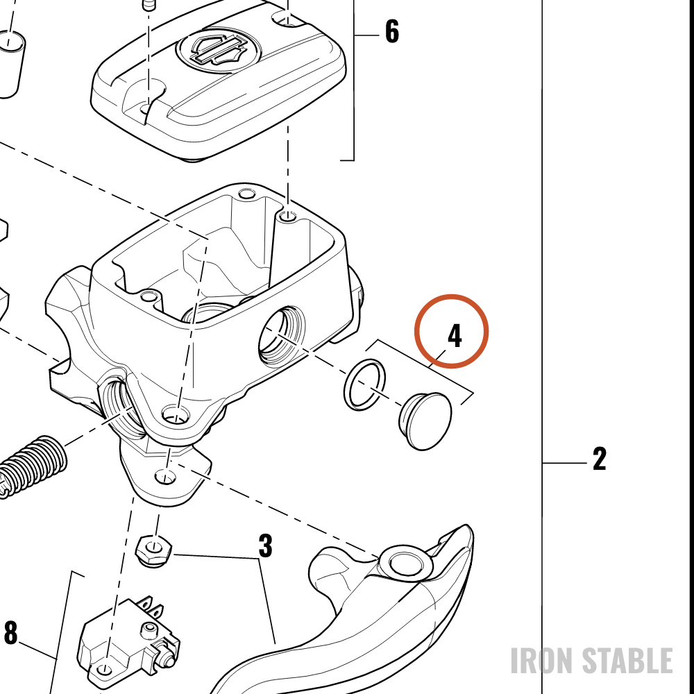Harley-Davidson Brake Ma Cyl Sub-Component, Sight Gl