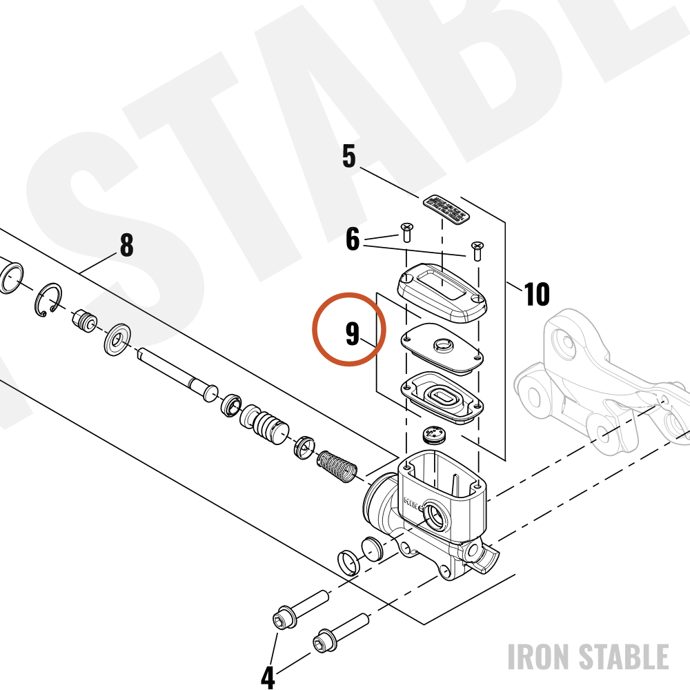 Harley-Davidson Brake Ma Cyl Sub-Component, Gasket Ki