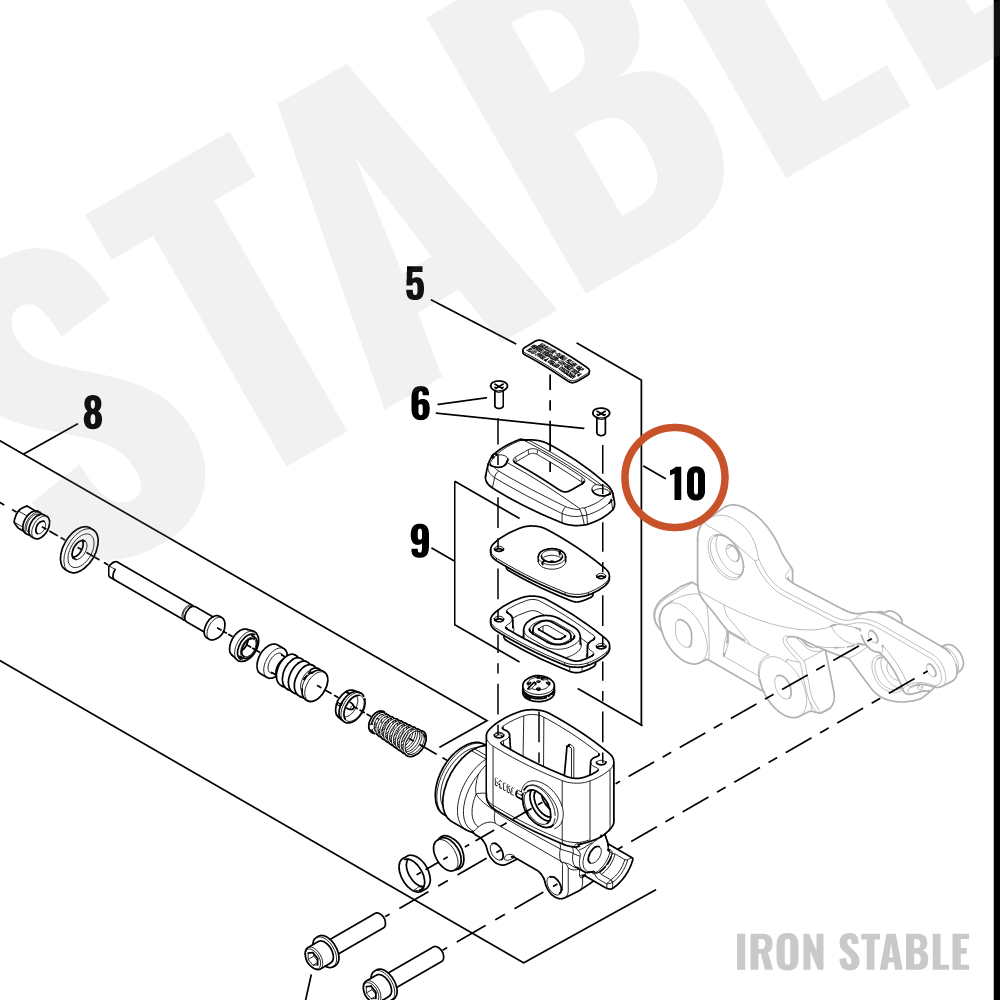 Harley-Davidson Brake Ma Cyl Sub-Component, Kit, Cove