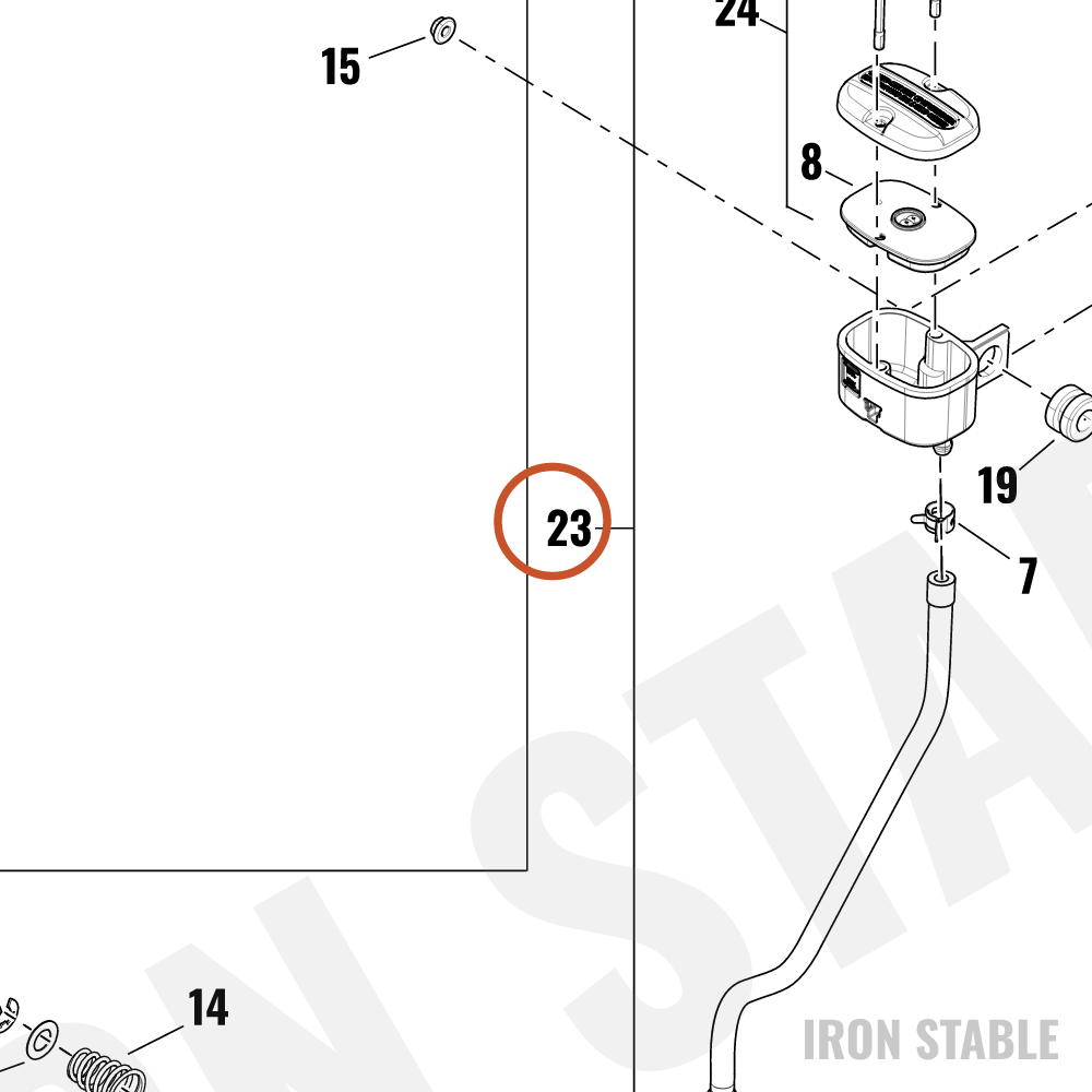 Harley-Davidson Rsvr, Brake Ma Cyl, Smoked