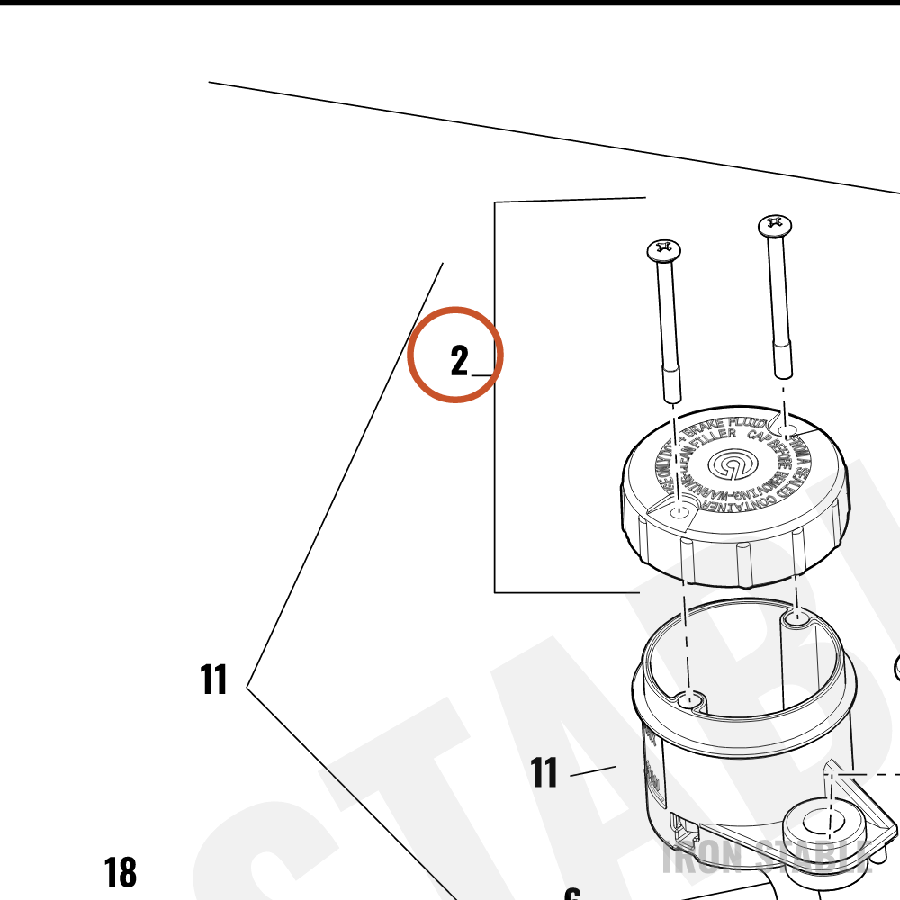 Harley-Davidson Brake Ma Cyl Sub-Component, Cover Kit