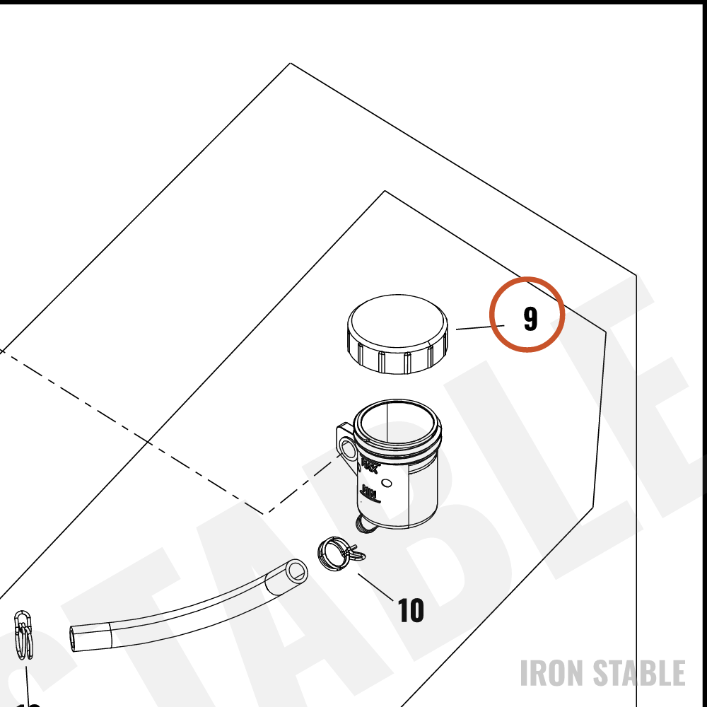 Harley-Davidson Rsvr, Brake Ma Cyl, Kit, Cover