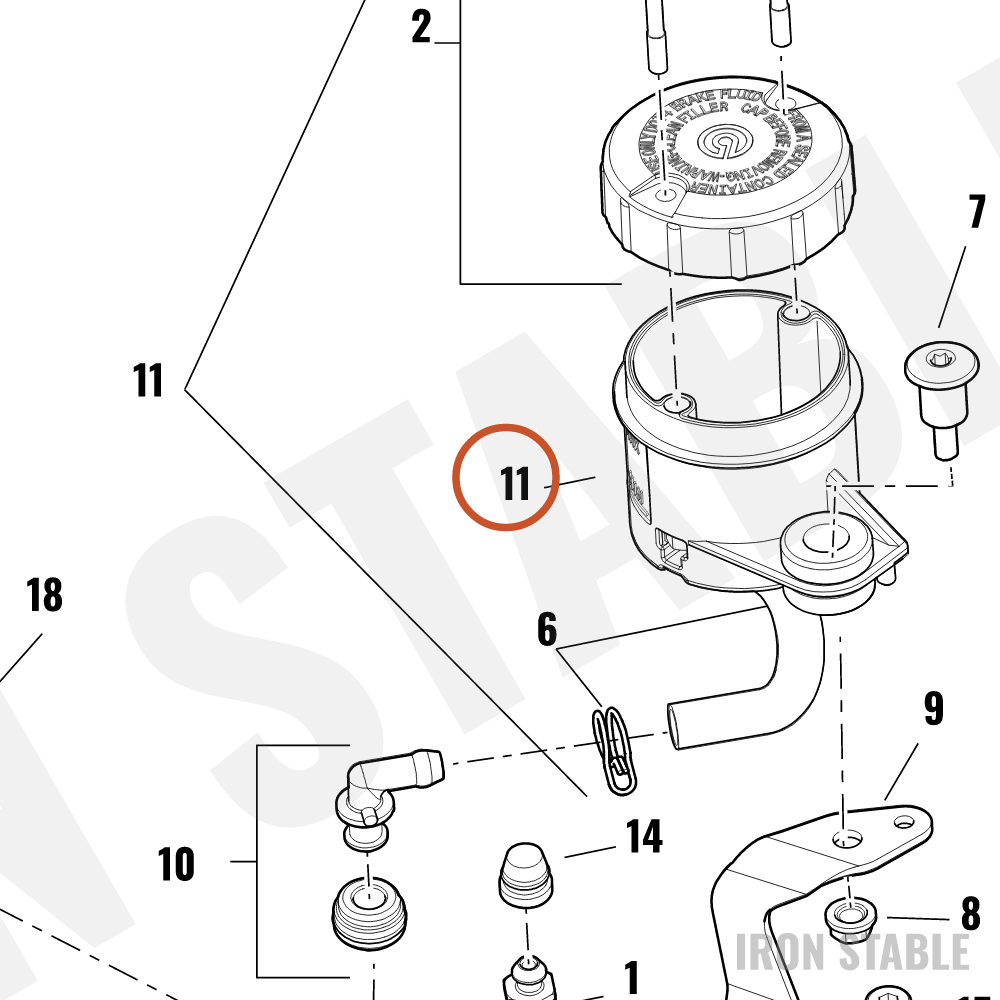 Harley-Davidson Rsvr, Brake Ma Cyl, Remote