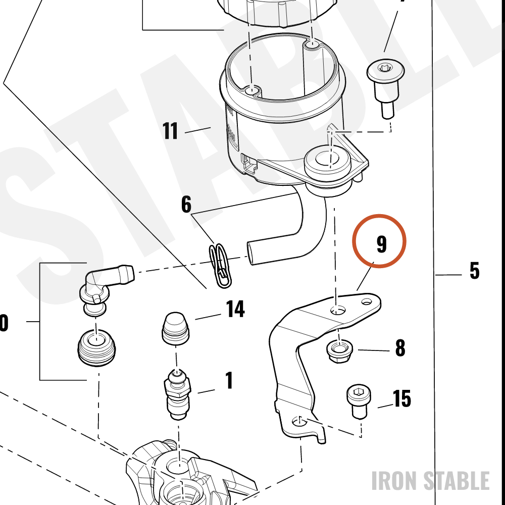 Harley-Davidson Rsvr, Brake Ma Cyl, Bracket