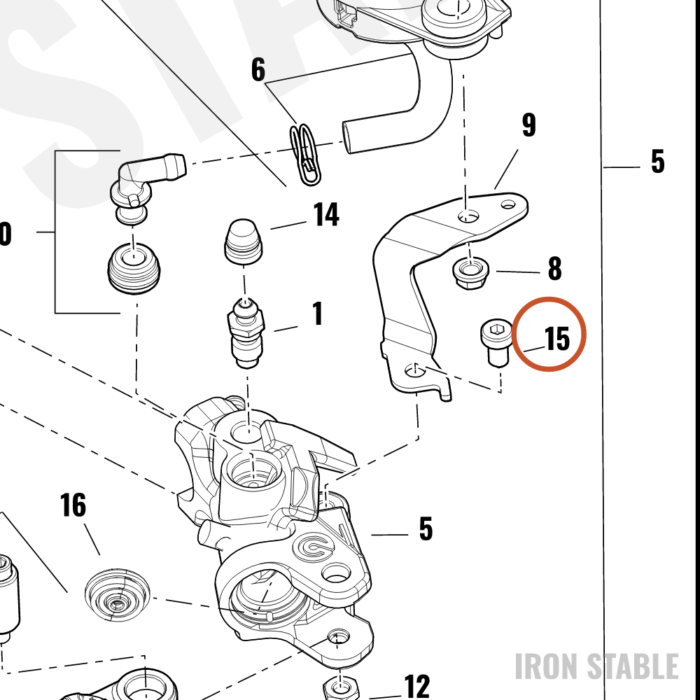 Harley-Davidson Rsvr, Brake Ma Cyl, Bracket Bolt