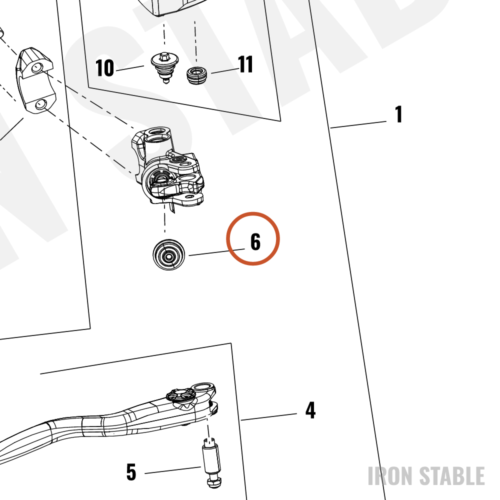 Harley-Davidson Brake Ma Cyl Sub-Component, Dust Boot