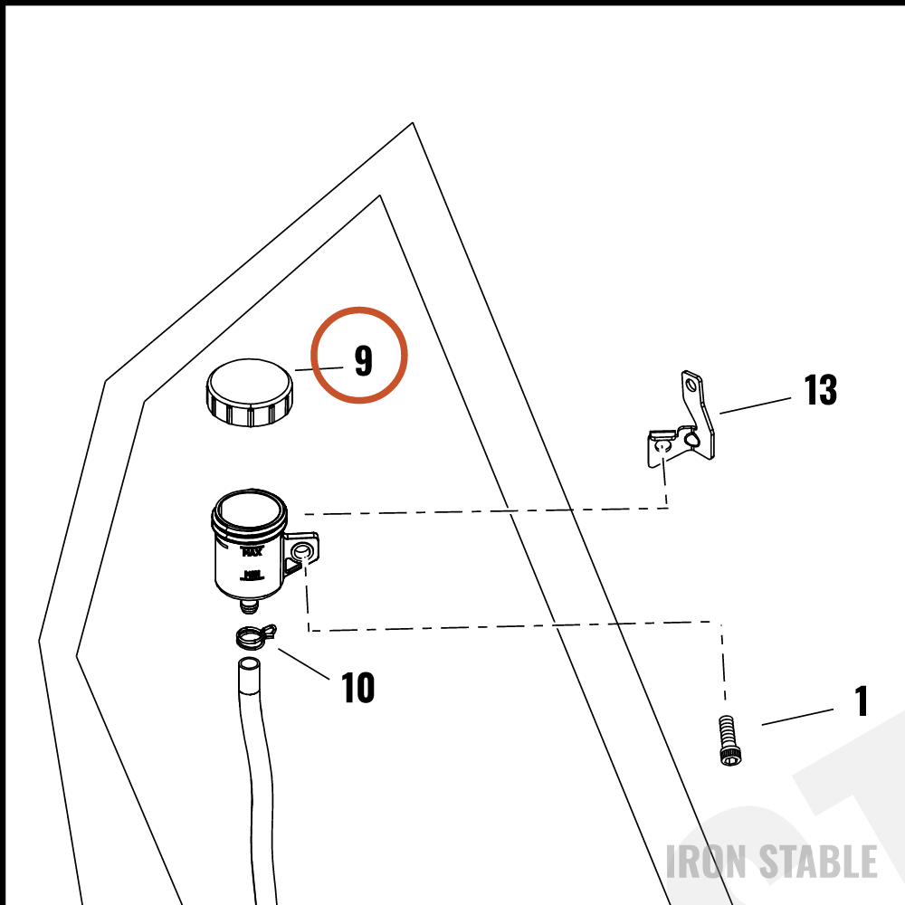 Harley-Davidson Rsvr, Brake Ma Cyl, Kit, Cover