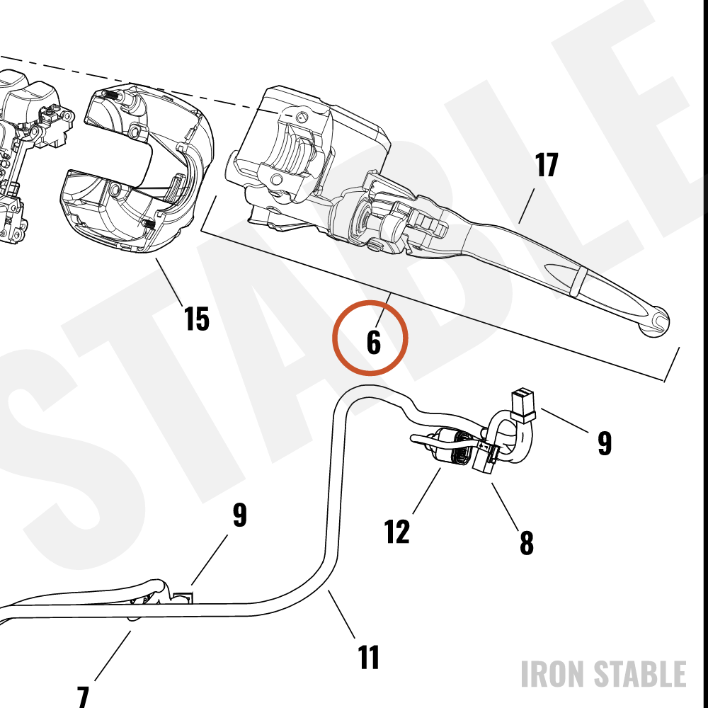 Harley-Davidson Brake Ma Cyl Assembly, Fr Blk, Blk