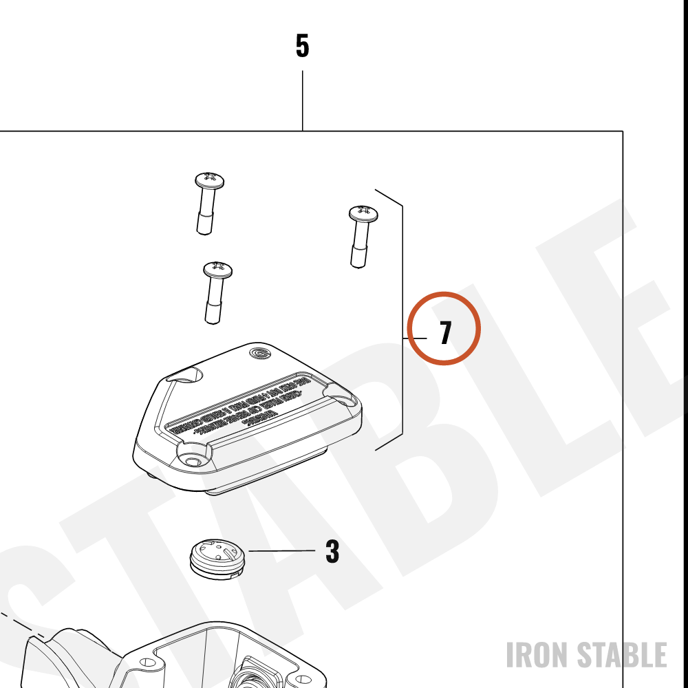 Harley-Davidson Rsvr, Brake Ma Cyl, Fr, Cover Kit, B