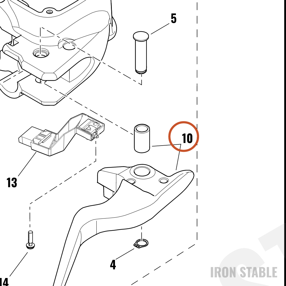 Harley-Davidson Lever, Fr Brake, Sgl