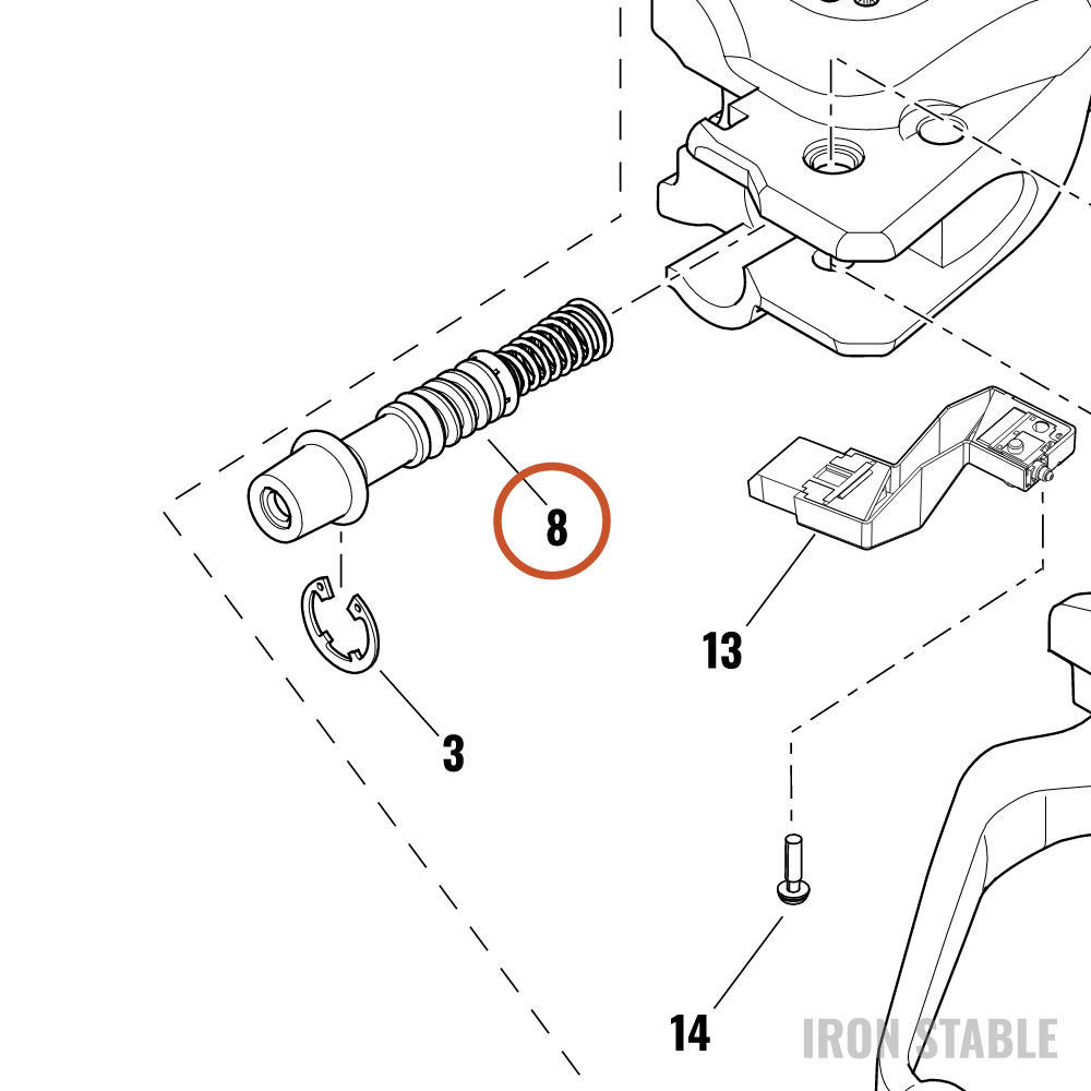 Harley-Davidson Piston Set, Brake Ma Cyl, 14mm