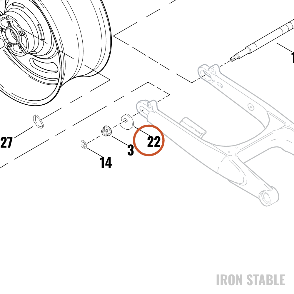 Harley-Davidson Cam, Rear Axle Adjuster, Plate