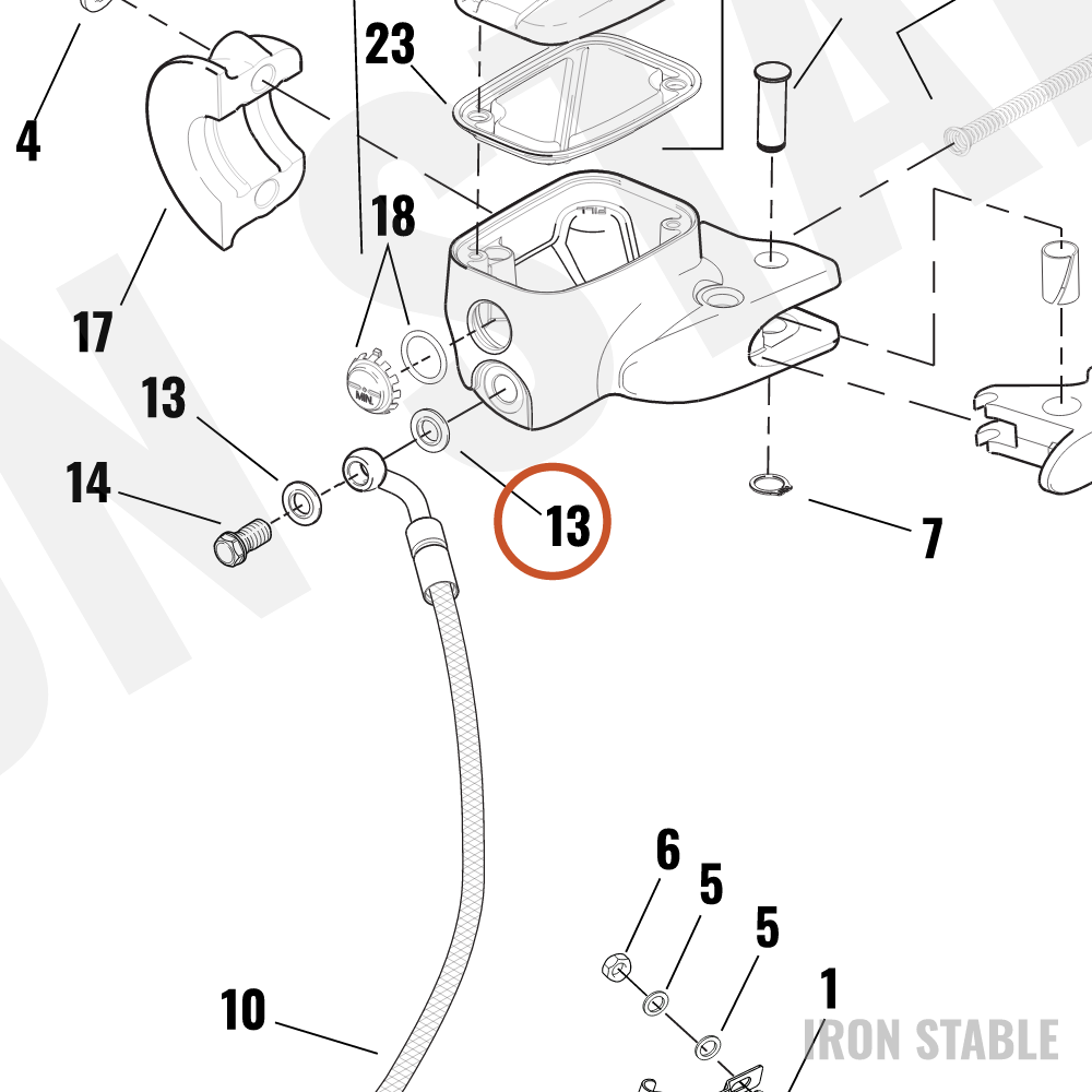 Harley-Davidson Washer, Slg, M10, Copper