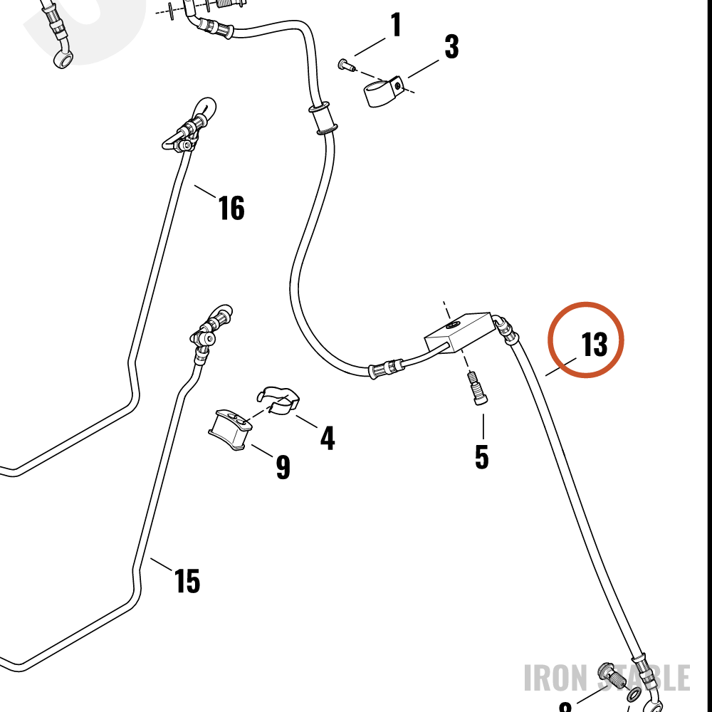 Harley-Davidson Brake Line, X