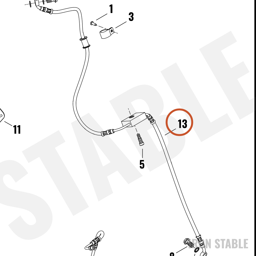 Harley-Davidson Brake Line, X