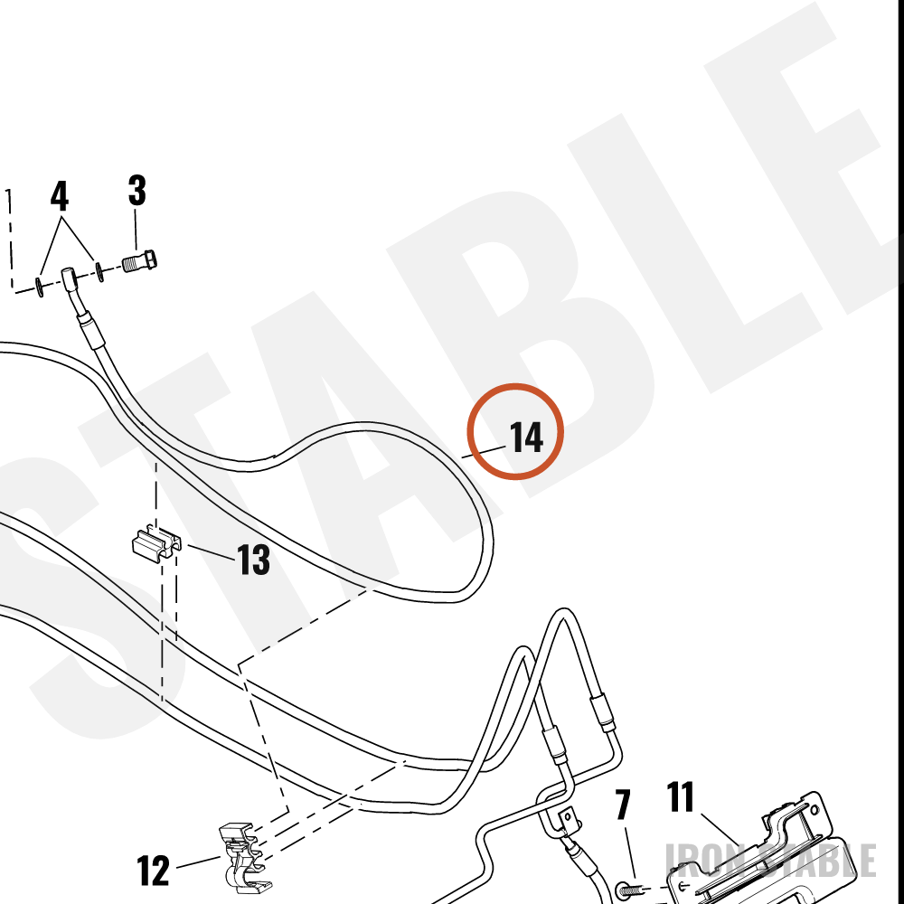 Harley-Davidson Brakeline Assembly, Fr M/C-To-Abs