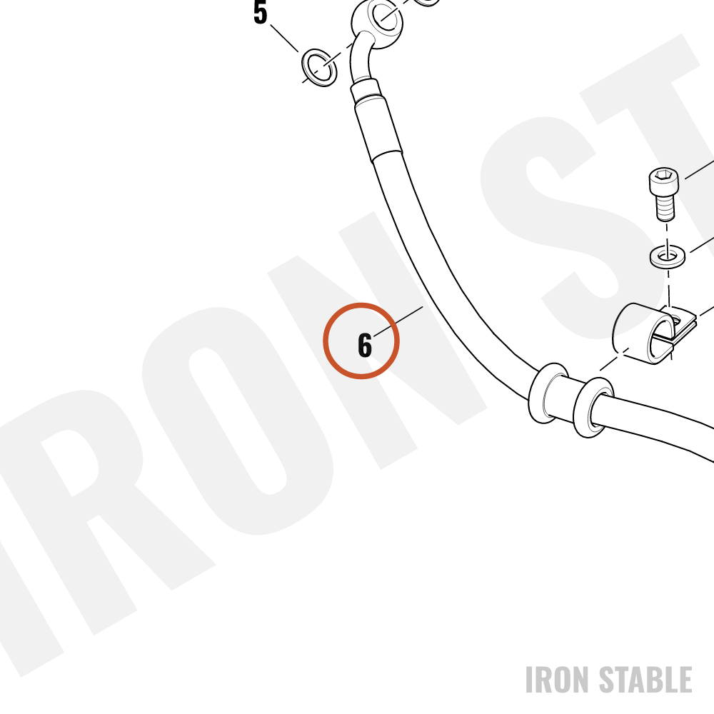 Harley-Davidson Brake Line, Master Cyl-To-Caliper