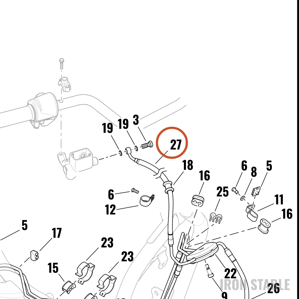 Harley-Davidson Brake Line, Abs, Ehcu-To-Fr Mast