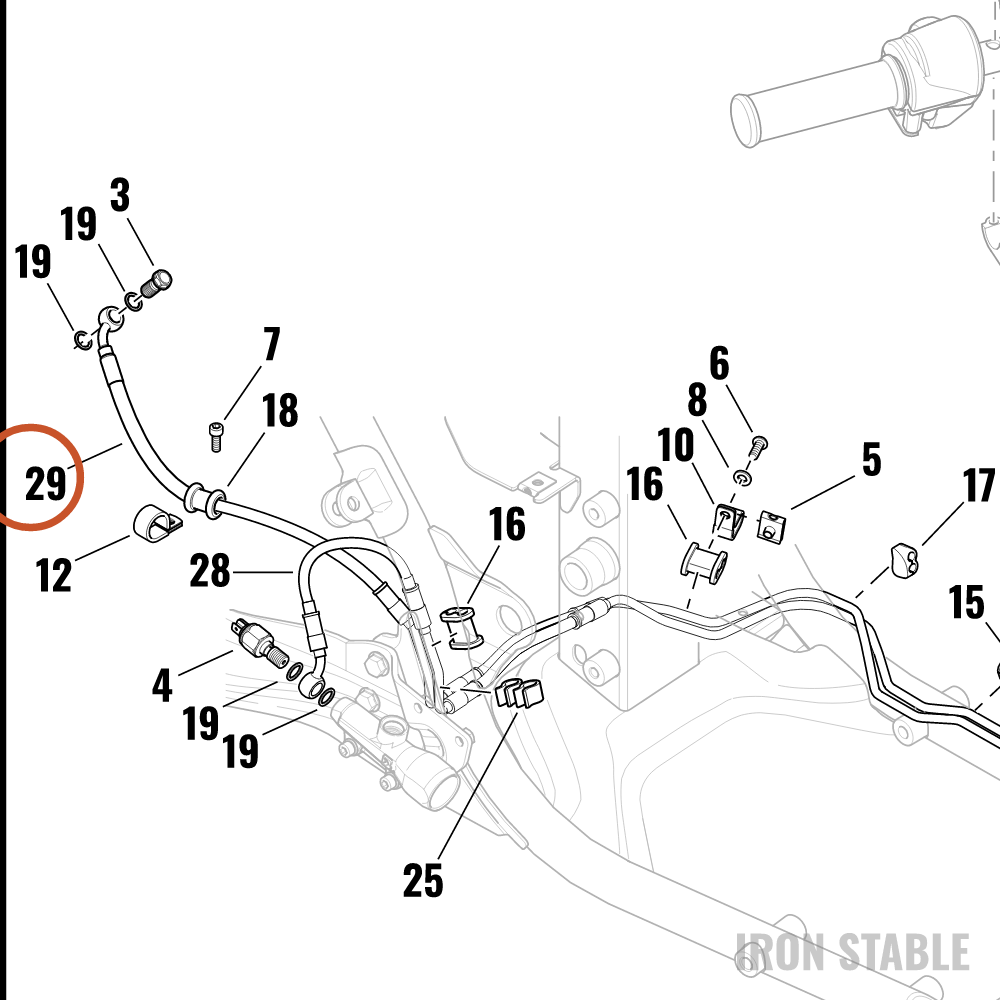 Harley-Davidson Brake Line, Abs, Ehcu-To-Rr Cali